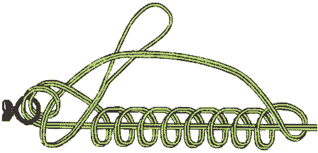 Wirbel an geflochtener Schnur